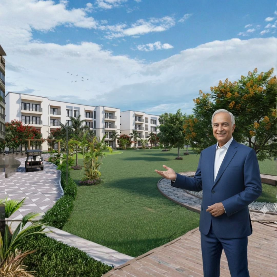 Mr. Rajesh Bhargava, founder of CHL Urja, standing in front of the campus